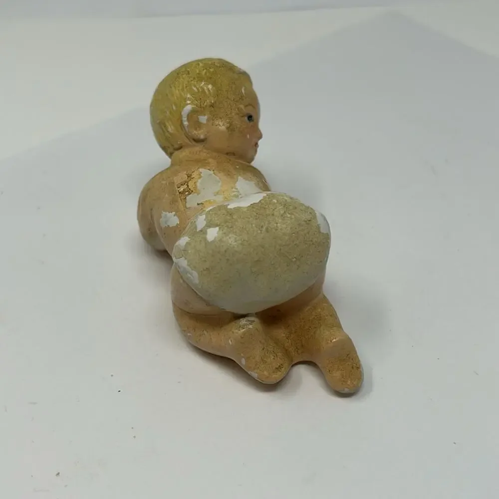 Vintage Crawling Baby Figurine 